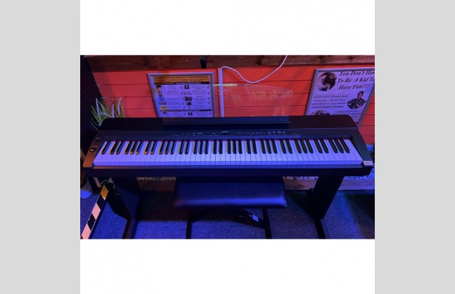 Yamaha P-155 Satin Black Home Stand Digital Piano, Used - Complete Package (SN:BAQY01035) - Image 1